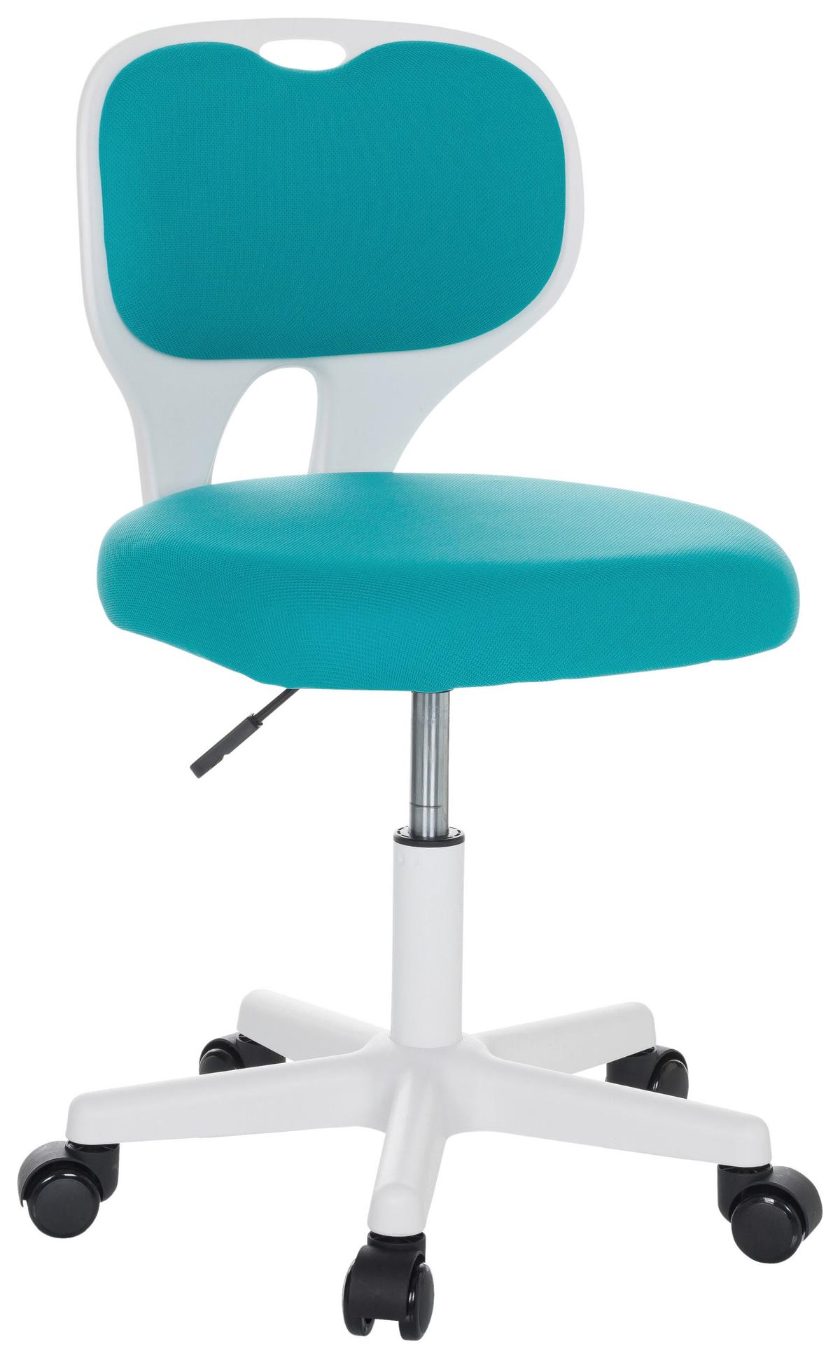 Jugenddrehstuhl Kiddy Top W Blau/Weiß Bis 65 Kg - Blau/Weiß, Basics, Kunststoff/Textil (52/73/52cm) - MID.YOU