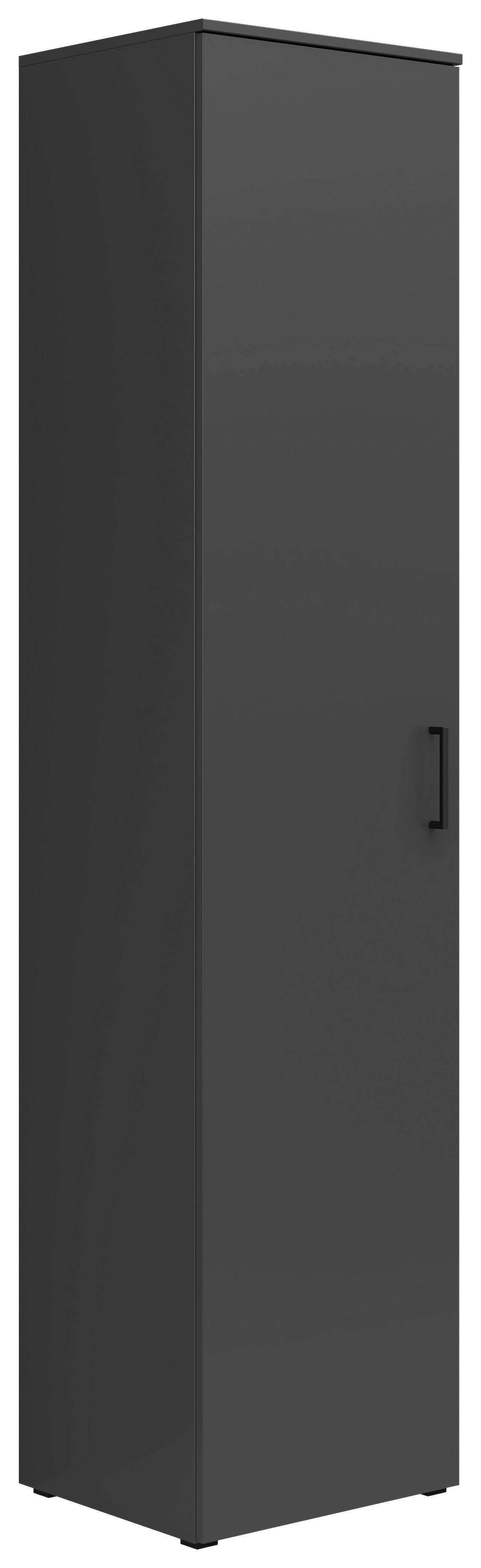 Skříň MULTISTAURAUM , š: 45 cm - černá/barvy grafitu, Moderní, kompozitní dřevo/plast (45/195/40cm)