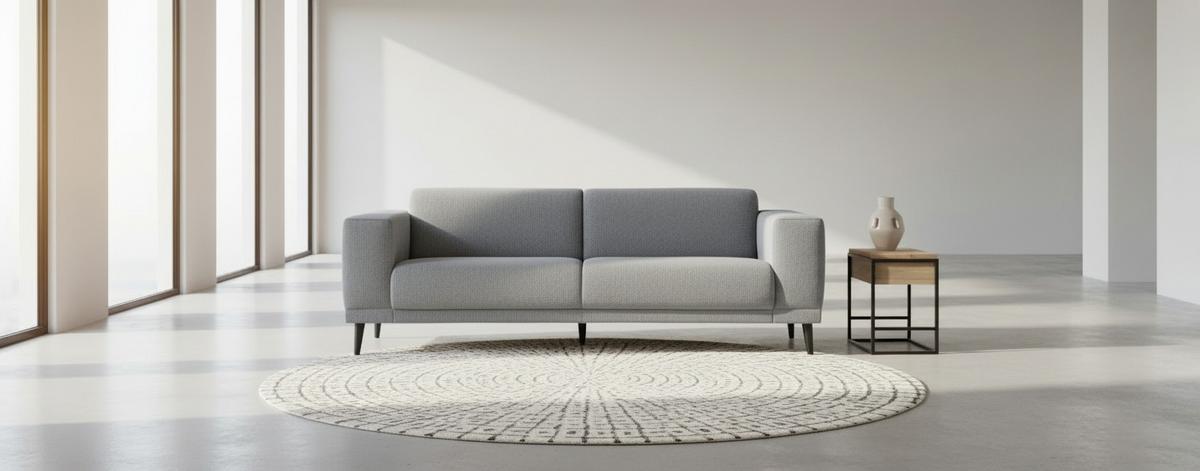 3-Sitzer-Sofa Oslo Grau B: 218 cm - Schwarz/Grau, Design, Textil (218/77/93cm) - MID.YOU