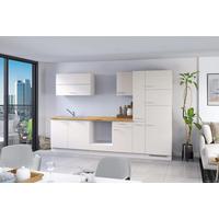 Küchenzeile Ip1200 ohne Geräte 310 cm Weiß/Eiche Dekor - Eichefarben/Weiß, Basics, Holzwerkstoff (310cm) - Impuls