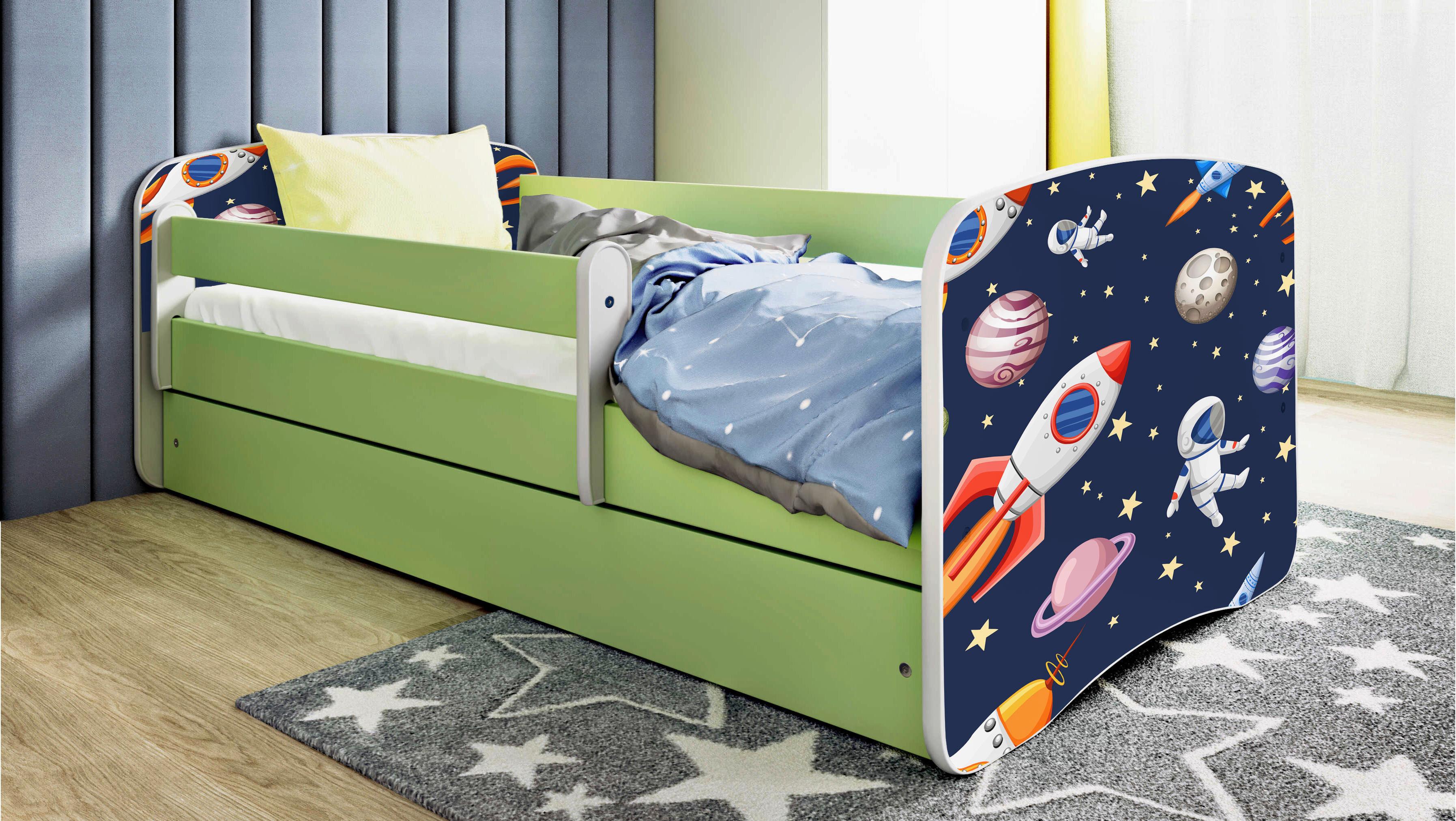 Kinder-/Juniorbett Babydreams inkl. Matratze 80x160 - Birkefarben/Weiß, MODERN, Holz/Holzwerkstoff (80/160cm) - MID.YOU