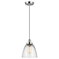 Hängeleuchte Fe-Baskin-P-B-Pn - Nickelfarben, Natur, Glas/Metall (22.8/31.3cm) - Elstead Lighting