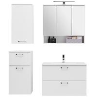 Badezimmer Fresh Weiß 5-teilig - Weiß, KONVENTIONELL, Holzwerkstoff (120/168,5/46,5cm) - Ondega