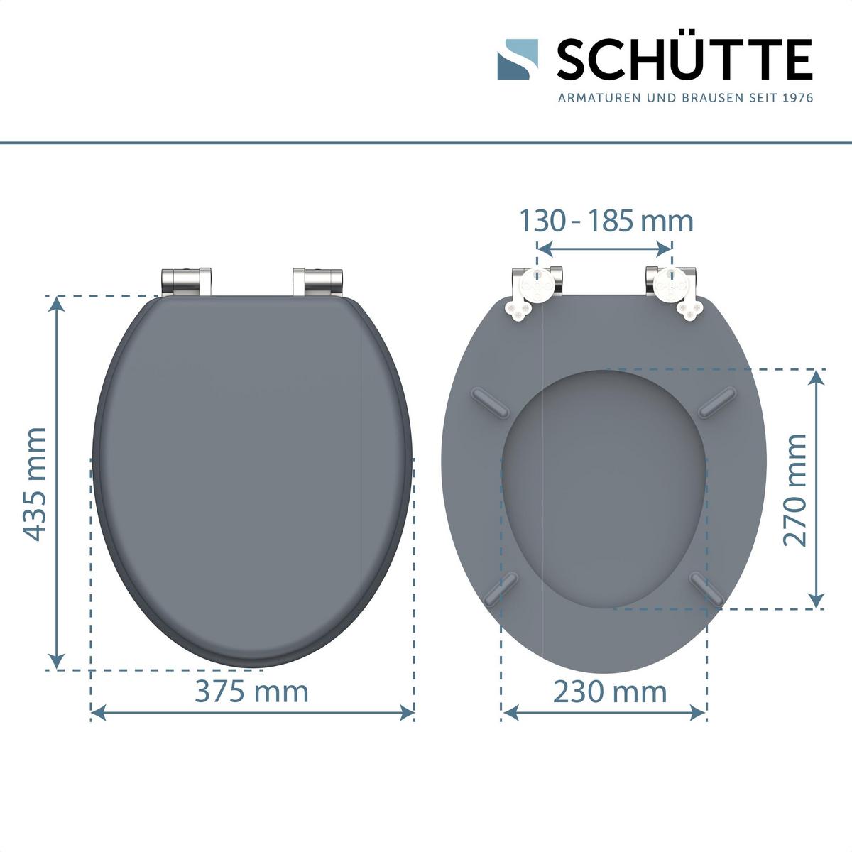 Wc-sitz Grau Mit Absenkautomatik B: 43,5 Cm - Grau, Basics, Holzwerkstoff (43,5/5,5/37,5cm) - Schütte