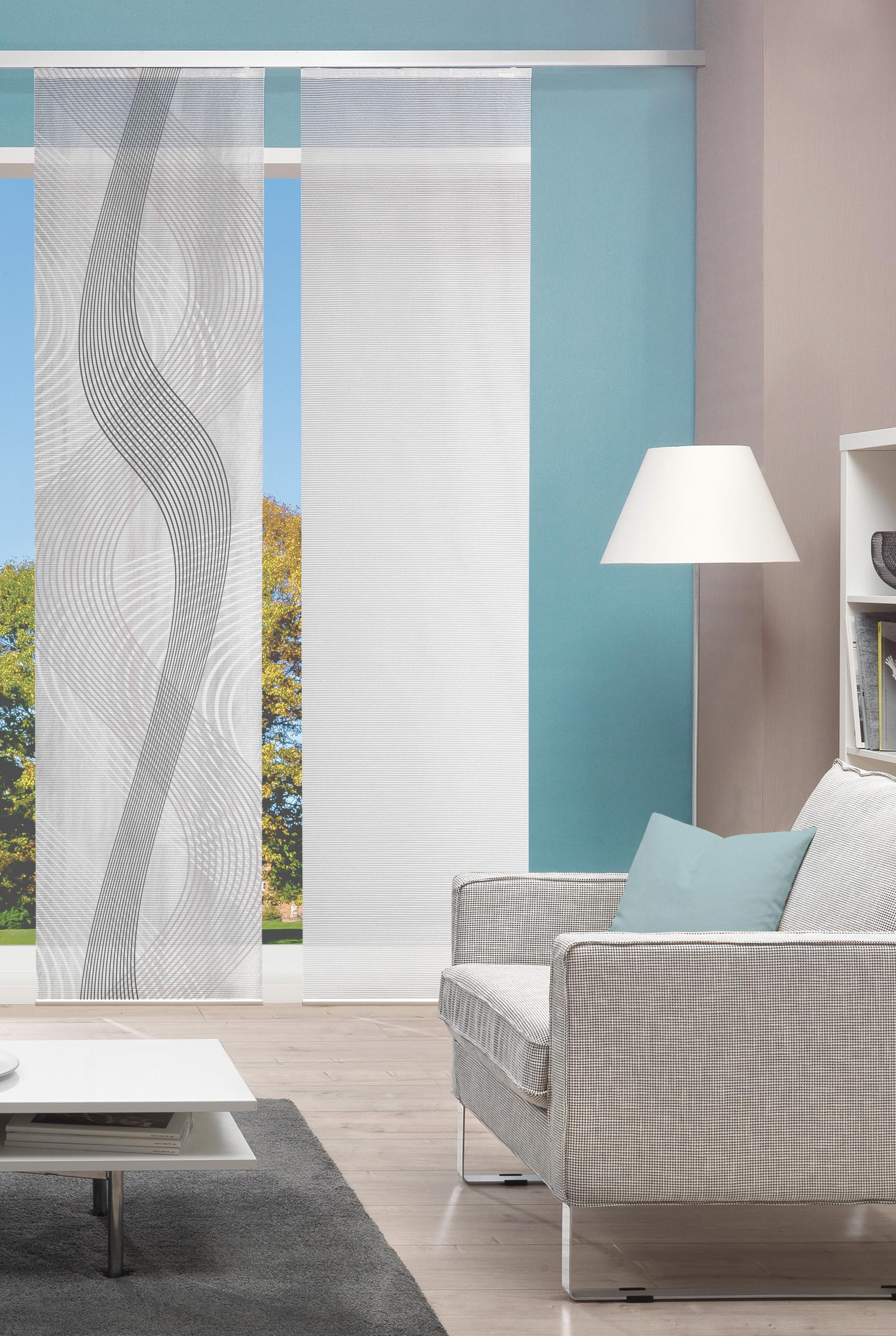 Flächenvorhang Valesi Grau B: 60 Cm - Grau, Design, Textil (60/260cm)