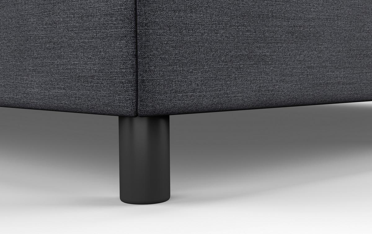 Boxbett mit Topper Andorra 140x200 cm Dunkelblau - Schwarz/Dunkelblau, MODERN, Holz/Holzwerkstoff (140/200cm) - MID.YOU