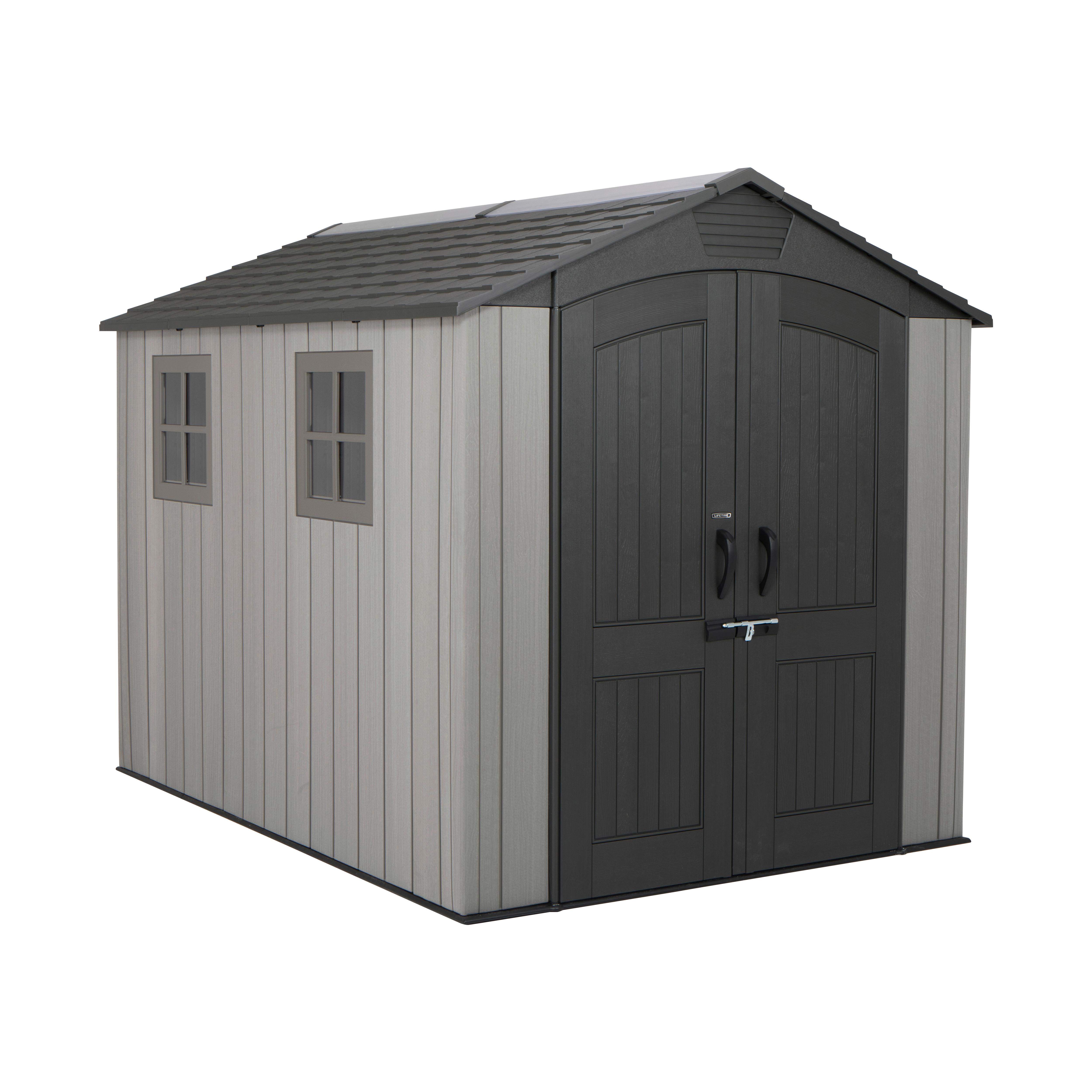 Gerätehaus versperrbar 204x227x285 cm - Grau, Basics, Kunststoff (204/227/285cm)