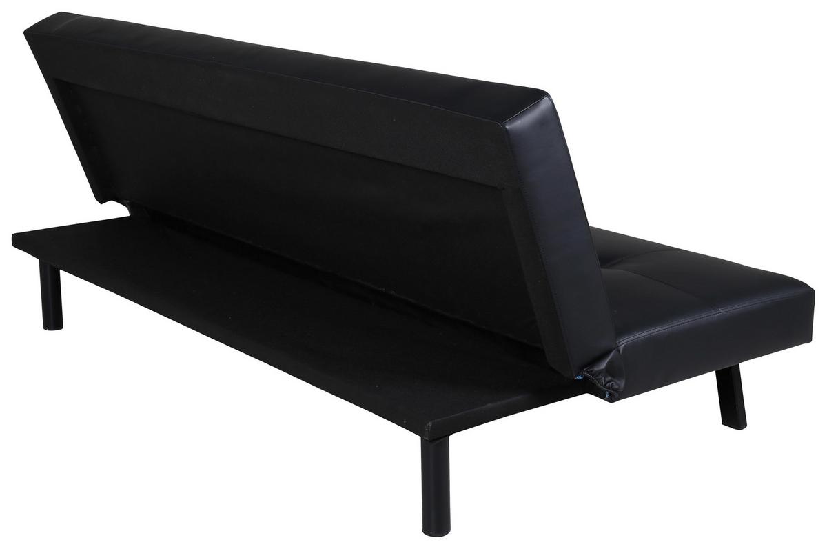 Schlafsofa Bodil - Schwarz, Design, Textil/Metall (180/80/55cm) - Livetastic