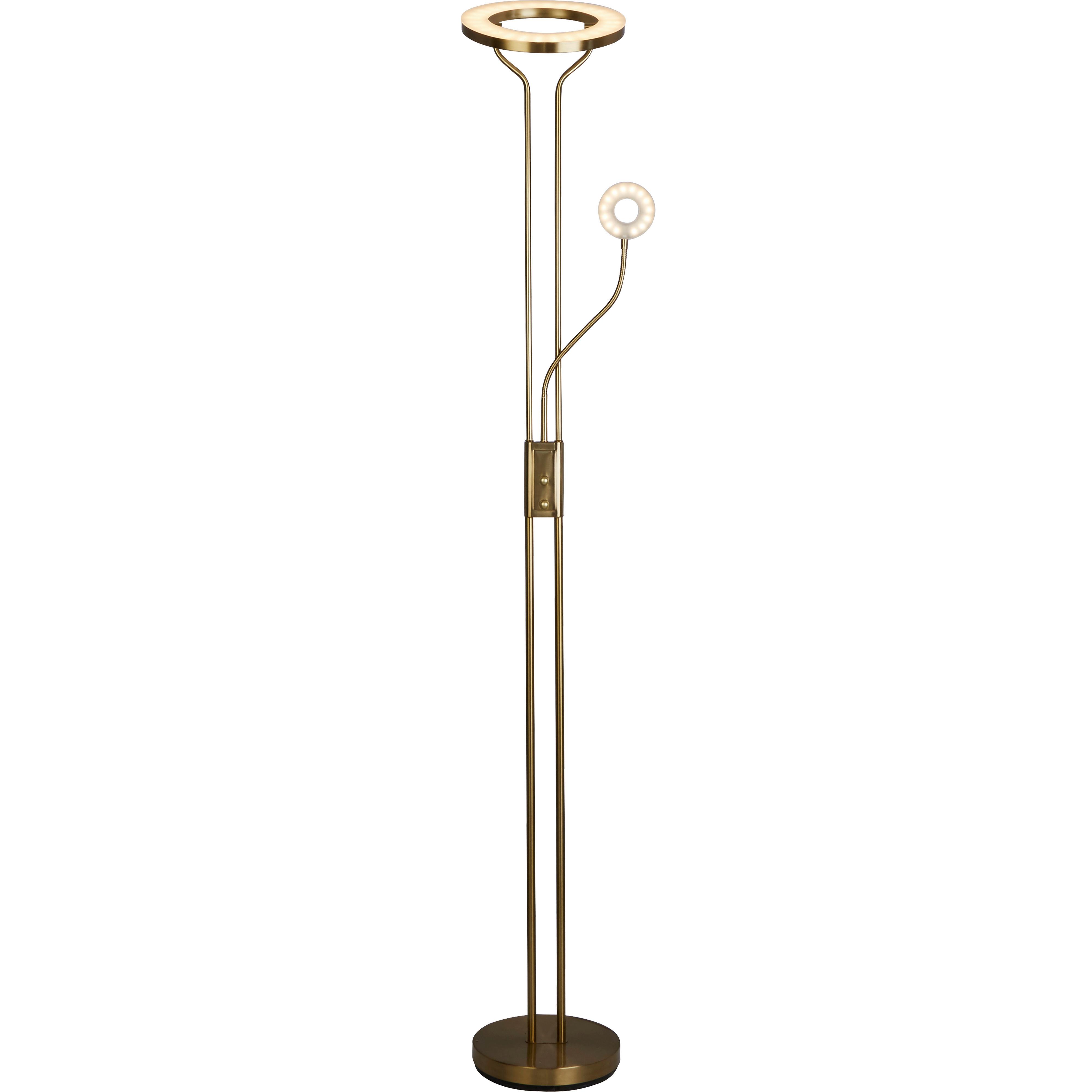 LED-Stehleuchte Eu55601sb - Messingfarben, Design, Kunststoff/Metall (28/180cm)
