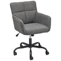 Drehstuhl Lecce - Dunkelgrau/Schwarz, LIFESTYLE, Holz/Kunststoff (59/83-91/62.5cm) - MID.YOU