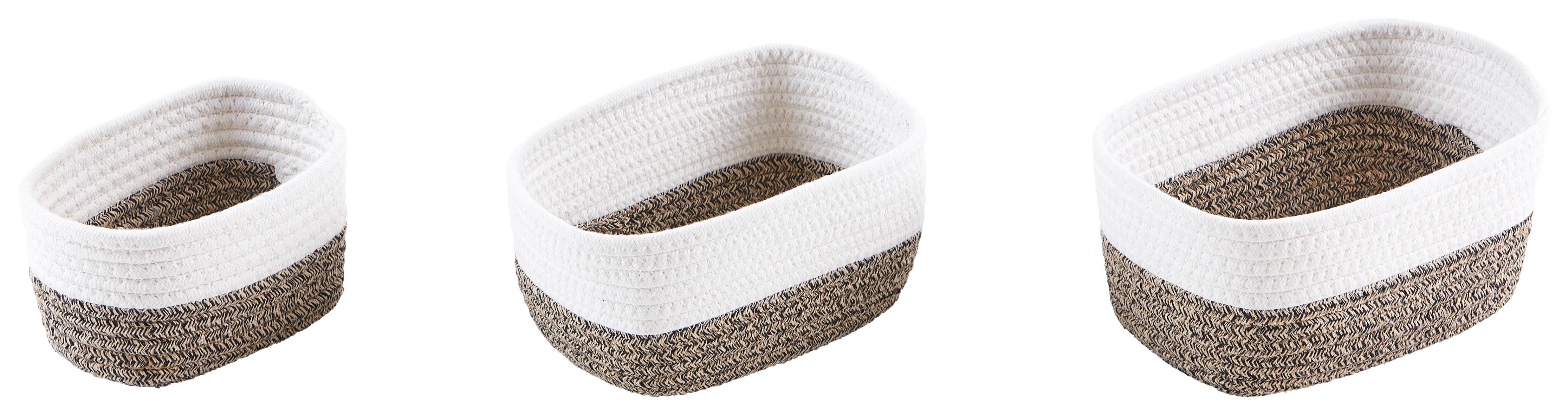 Aufbewahrungskorb 3-Teilig Seegras/Stroh Versch. Farben