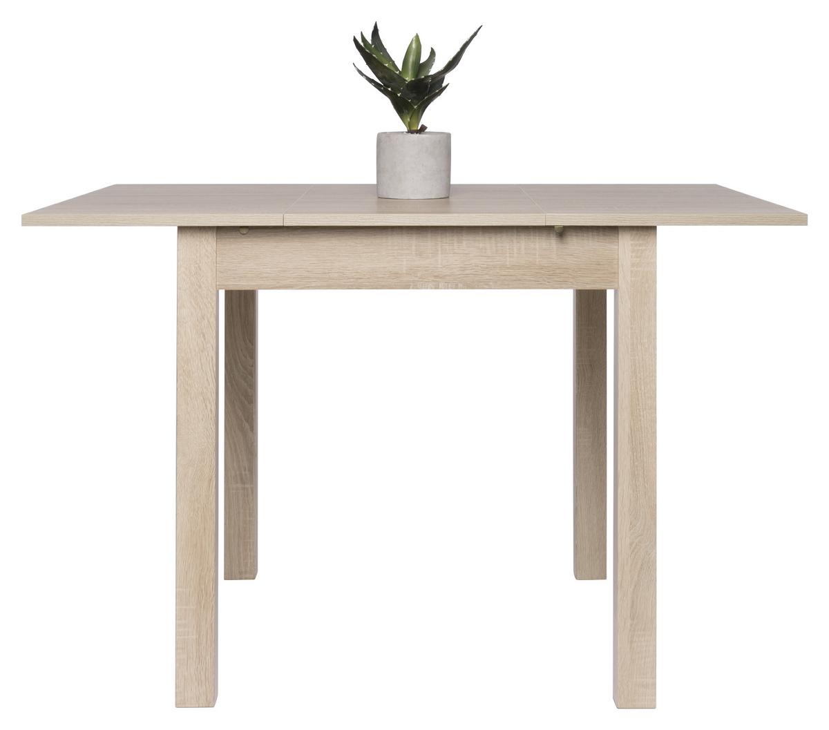 Esstisch ausziehbar Coburg 80-120x80 cm Eiche Dekor - Sonoma Eiche, Design, Holzwerkstoff (80/80/76,5cm) - MID.YOU