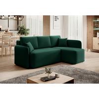 Ecksofa Hadson Grün S: 206x150 cm - Schwarz/Grün, Design, Textil (206/150cm) - MID.YOU