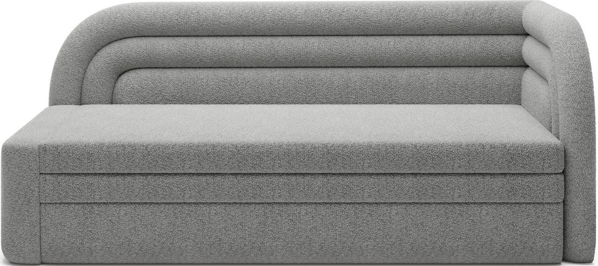 Récamiere Fabillo Grau B: 223cm - Schwarz/Grau, Design, Textil (223/80/86cm) - MID.YOU