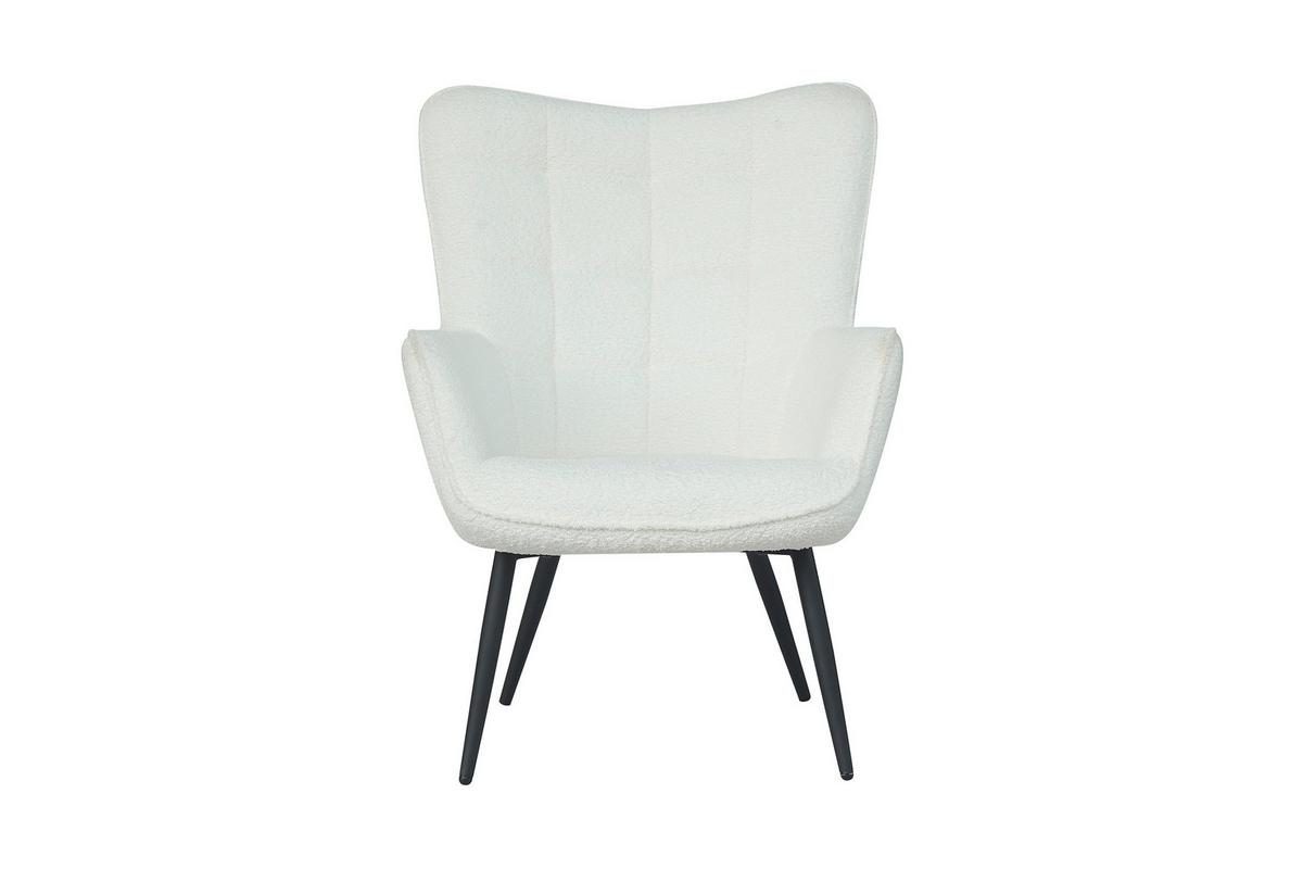 Sessel Uta Elfenbein B: 72 Cm - Elfenbein/Schwarz, Basics, Textil (72/97/80cm) - MID.YOU