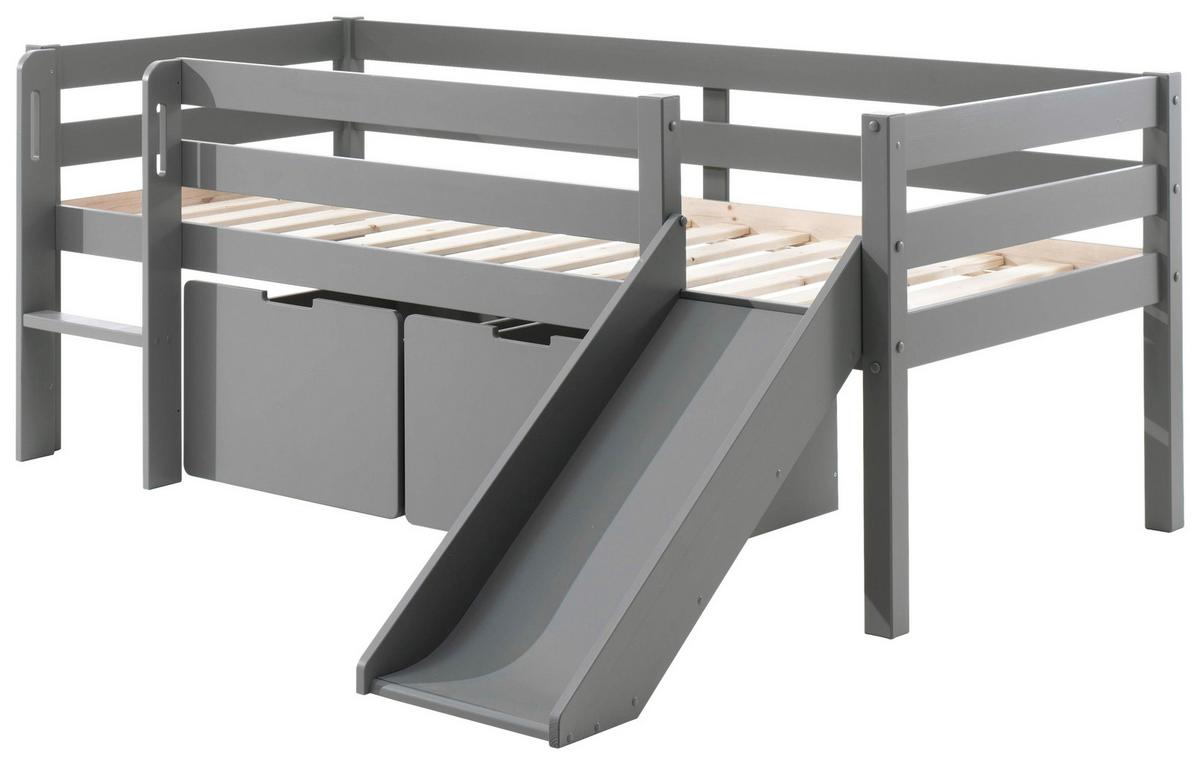 Spielbett Pino Grau 90x200cm - Grau, MODERN, Holz/Holzwerkstoff (90/200cm) - Vipack