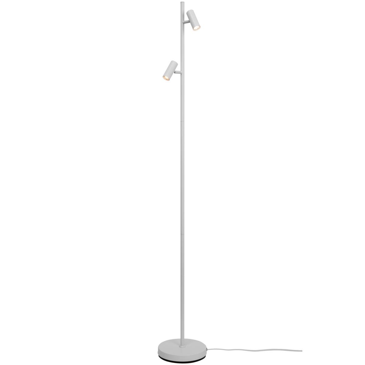 LED-Stehleuchte Omari Weiß  H: 141 cm - Weiß, Design, Metall (141cm) - Nordlux