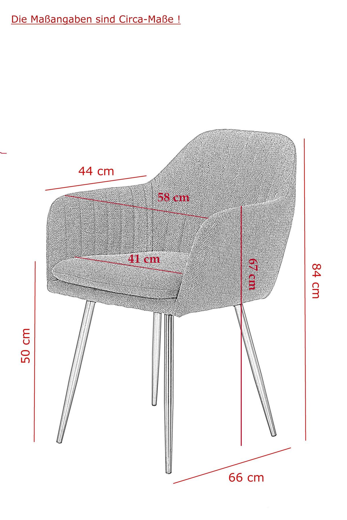 Armlehnstuhl-set Mila I S Schwarz - Schwarz, MODERN, Textil/Metall (59/84/66cm) - MID.YOU