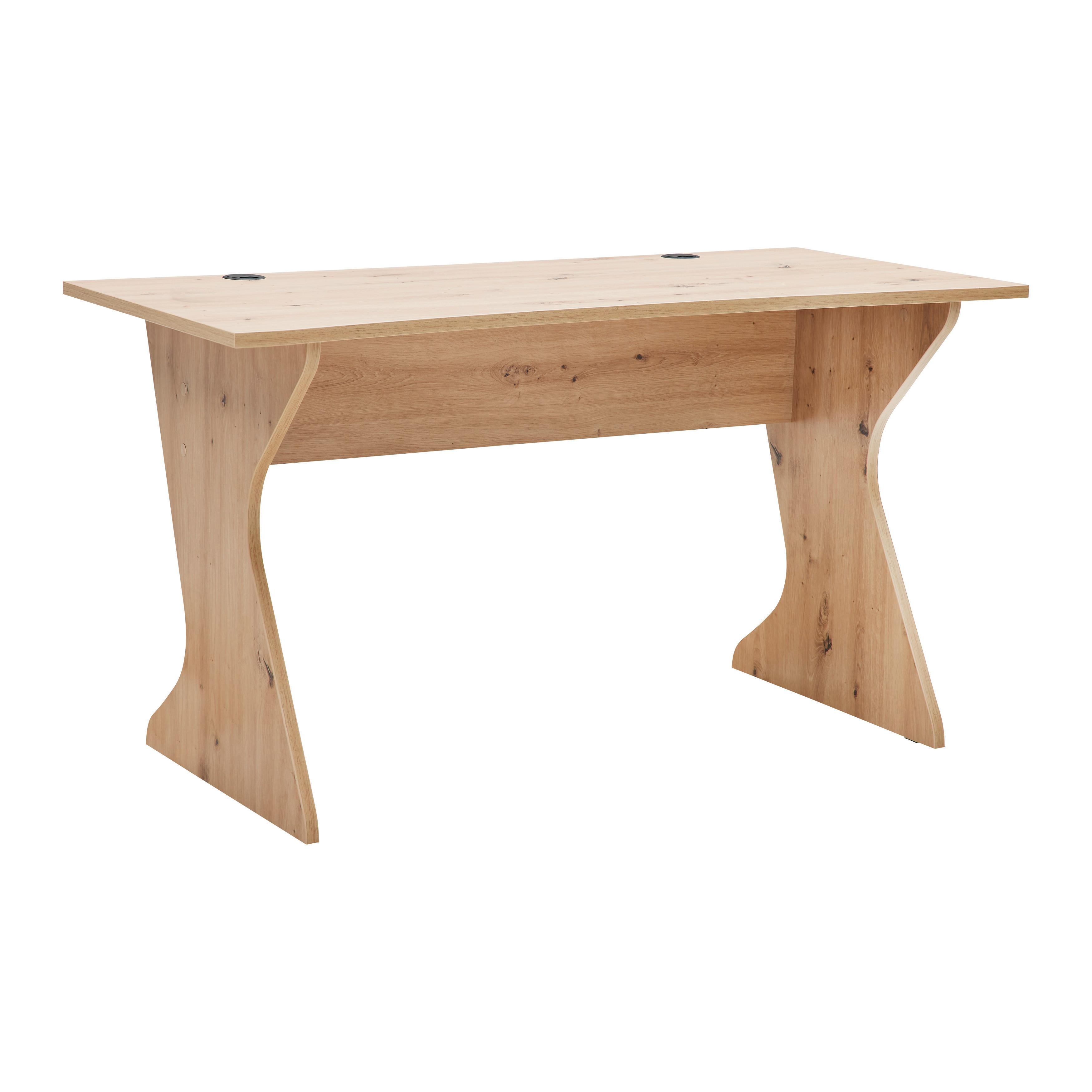Písací stôl UTAPAU - dub artisan, Modern, kompozitné drevo (140/76,2/65cm) - Mömax