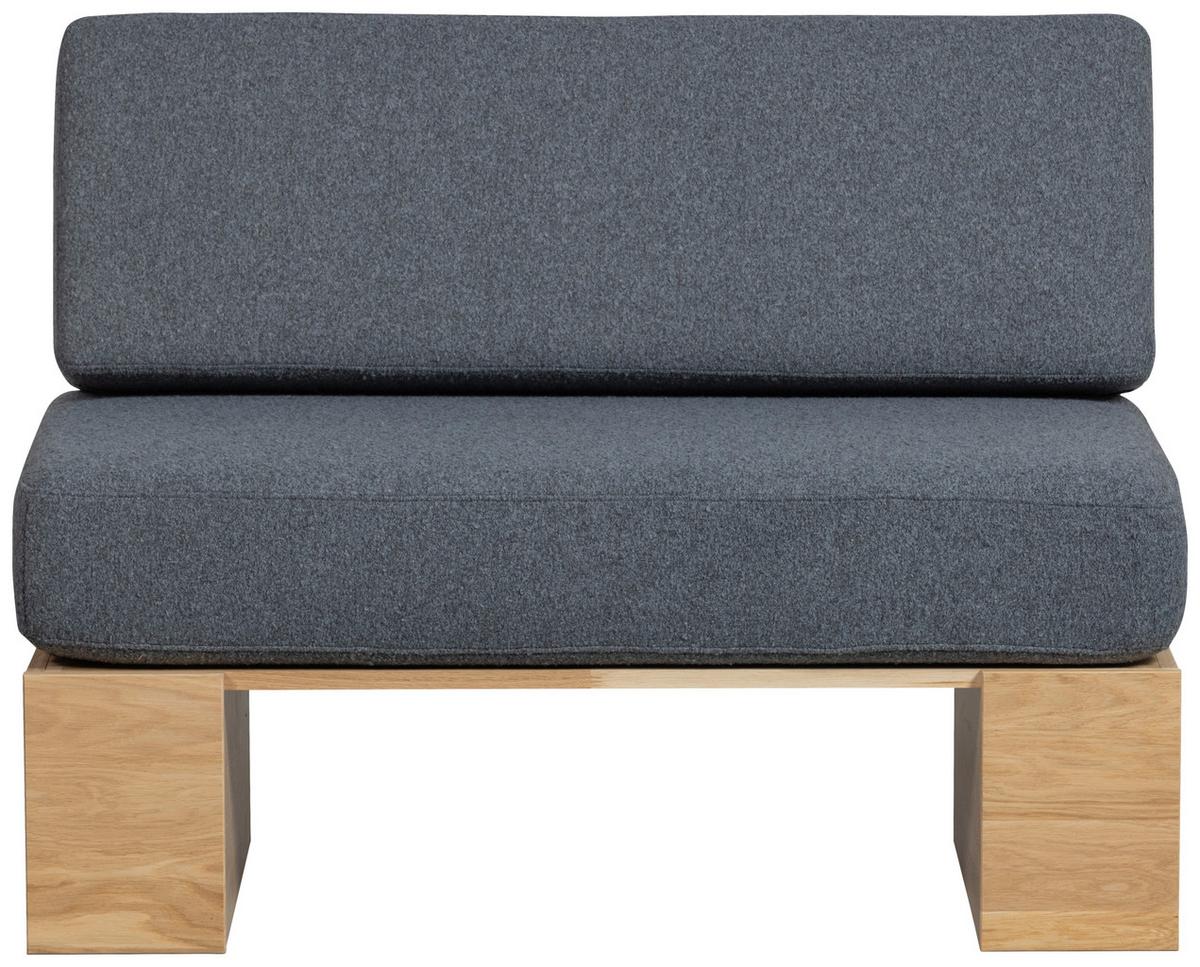Sitzbank Eat-Up Eiche/Dunkelgrau B: 110cm - Dunkelgrau/Eichefarben, MODERN, Holz/Textil (110/84/67cm) - Livetastic