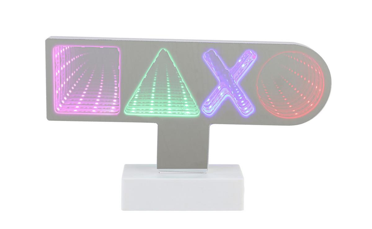 LED-Dekoleuchte Cathleen - Chromfarben/Weiß, Basics, Kunststoff (25,4/4,6/15,2cm) - Luca Bessoni