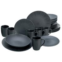 Kombiservice Vesuvio 24-tlg. Keramik, Anthrazit - Anthrazit, Keramik - Creatable