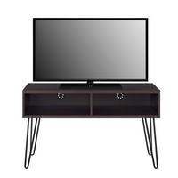 TV-Element Owen Braun B: 107 cm - Schwarz/Braun, Design, Holzwerkstoff/Metall (107/63/50cm) - MID.YOU