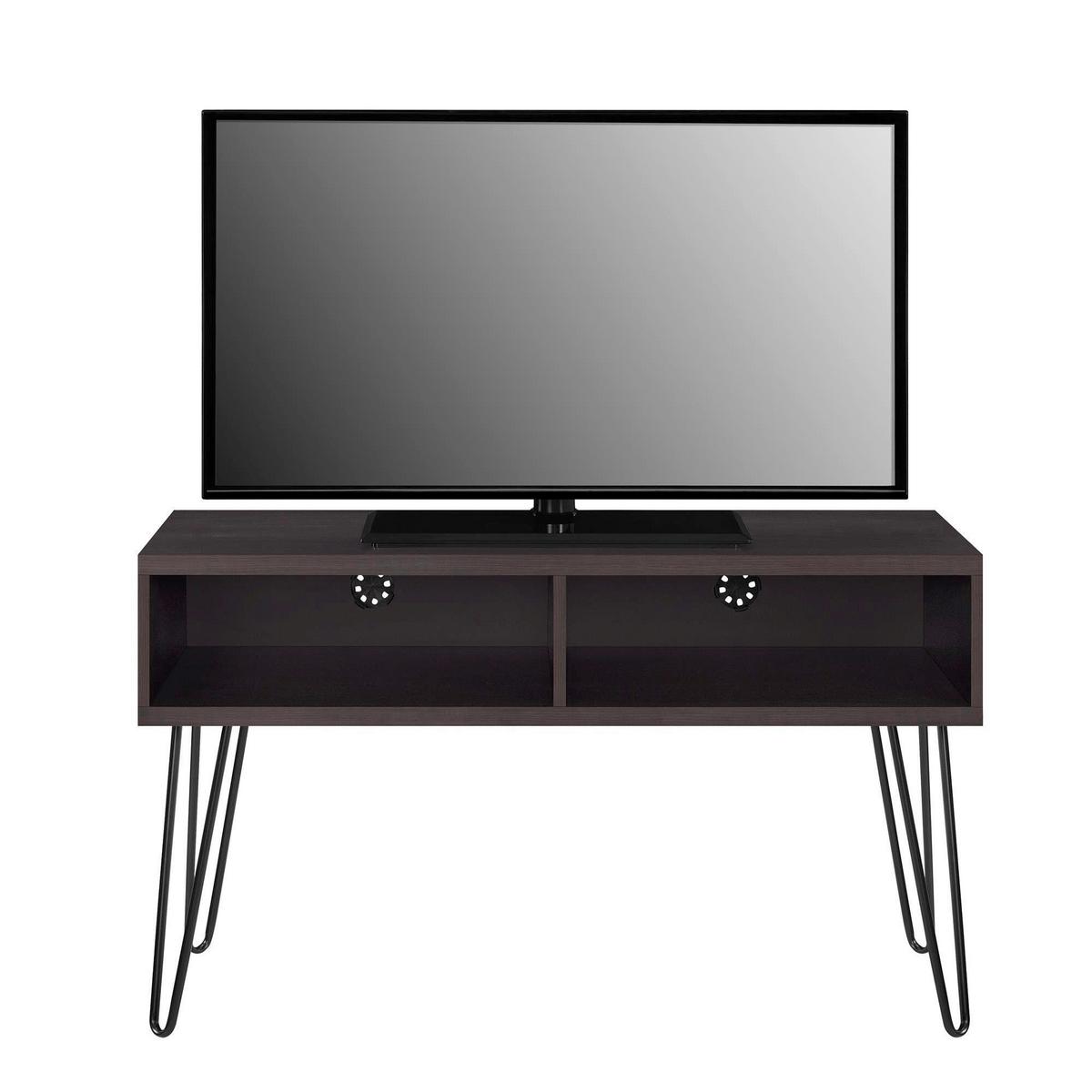 TV-Element Owen Braun B: 107 cm - Schwarz/Braun, Design, Holzwerkstoff/Metall (107/63/50cm) - MID.YOU