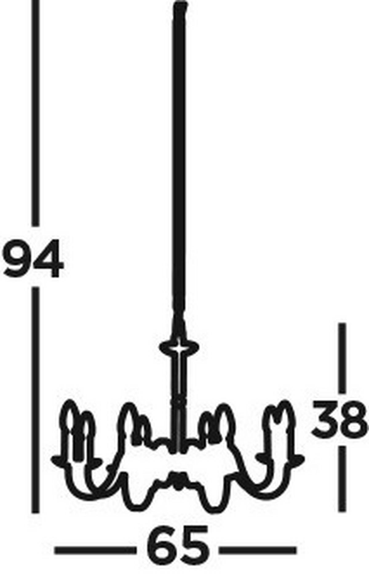 Kronleuchter 1508-8ss Richmond - Silberfarben, KONVENTIONELL, Metall (65/94cm)