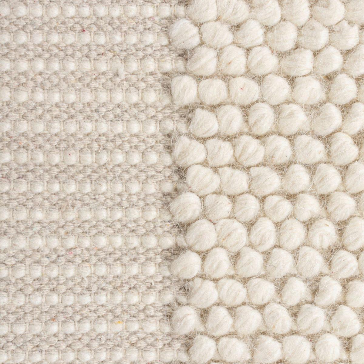 Handwebteppich Bobble Wool Border - Creme, Trend, Textil (200/290cm)