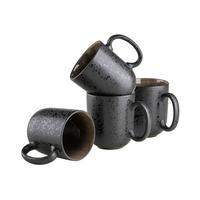 Kaffeebecherset Niara Braun Schwarz Steinzeug - Schwarz/Braun, Basics, Keramik - Mäser