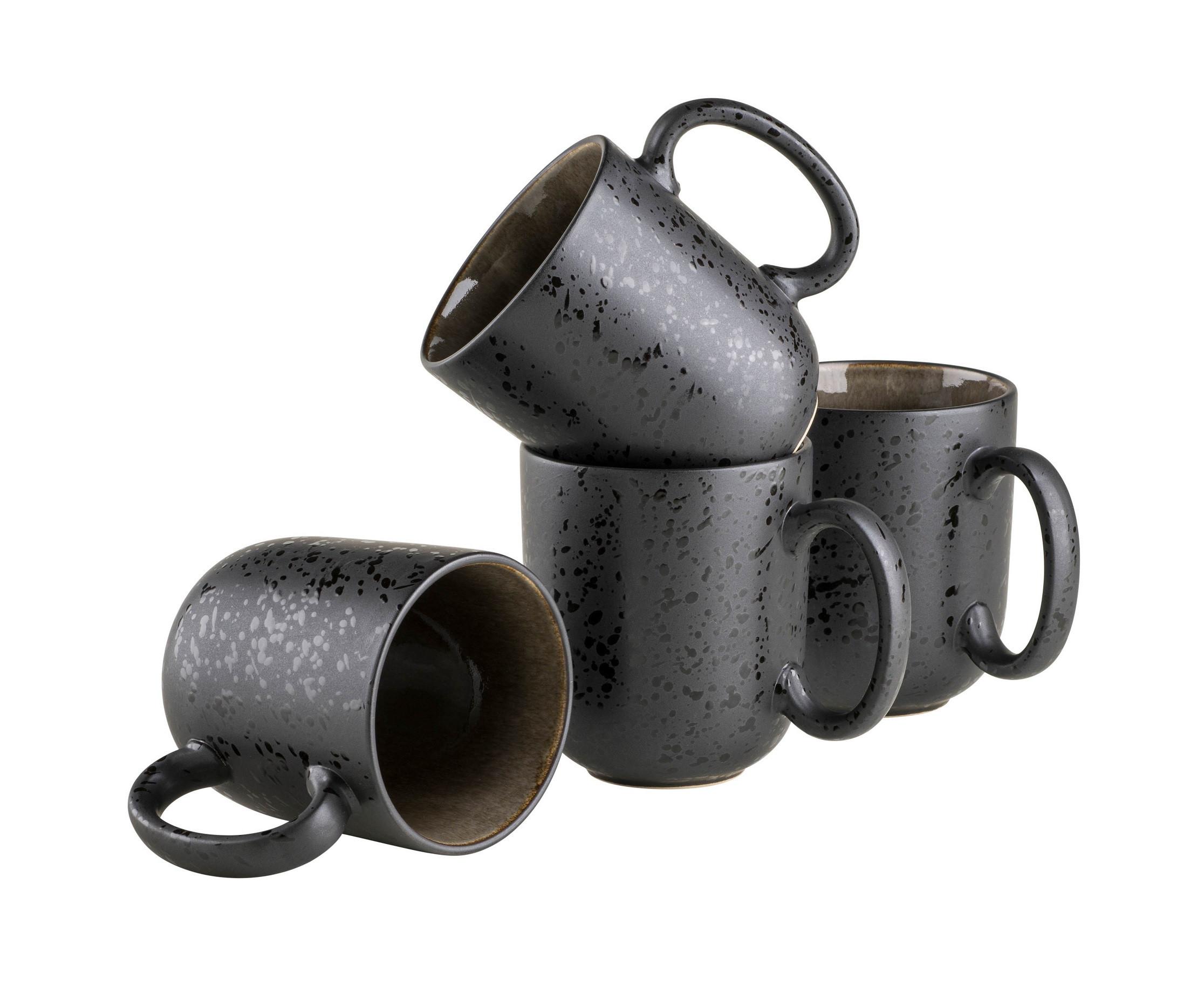 Kaffeebecherset Niara Braun Schwarz Steinzeug