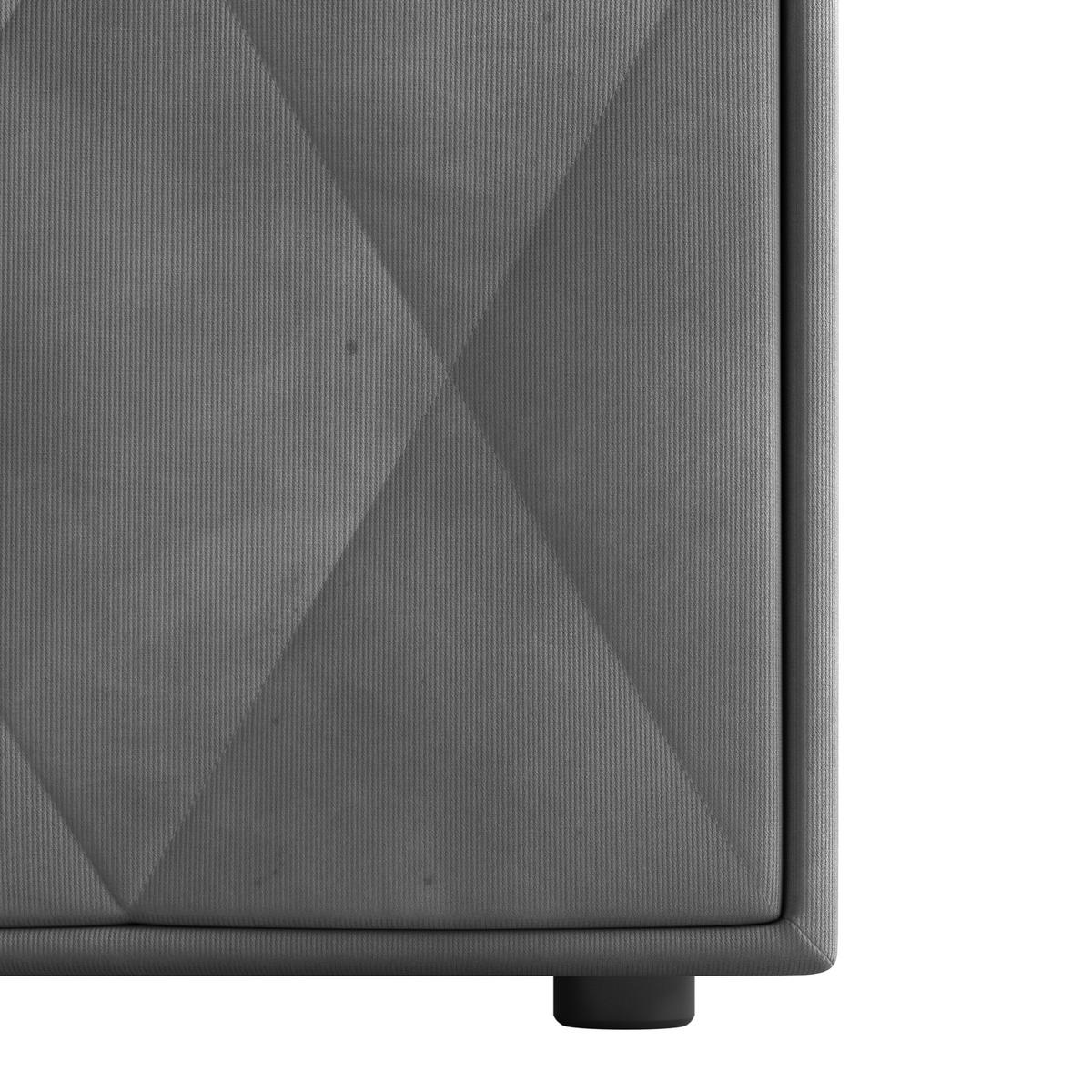 Boxspringbett Porto 180x200 cm Hellgrau - Hellgrau/Schwarz, MODERN, Karton/Holzwerkstoff (180/200cm) - MID.YOU