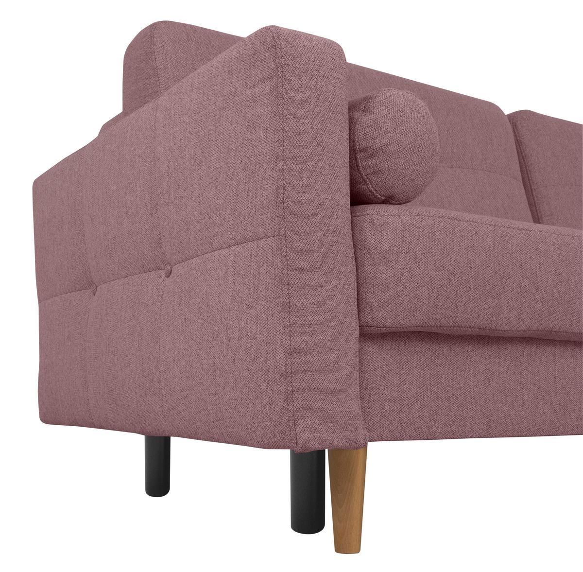 Schlafsofa Noret, Beere B: 222 Cm - Beere/Buchefarben, Design, Textil (222/93/99cm) - MID.YOU
