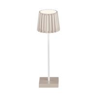 NABÍJATEĽNÁ STOLNÁ LAMPA PLISI - biela/cappuccino, Modern, kov/plast (10/28cm) - Mömax