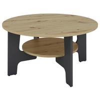 Couchtisch Jonny Anthrazit/Eiche Artisan - Anthrazit/Eiche Artisan, LIFESTYLE, Holzwerkstoff (80/80/42,2cm) - MID.YOU