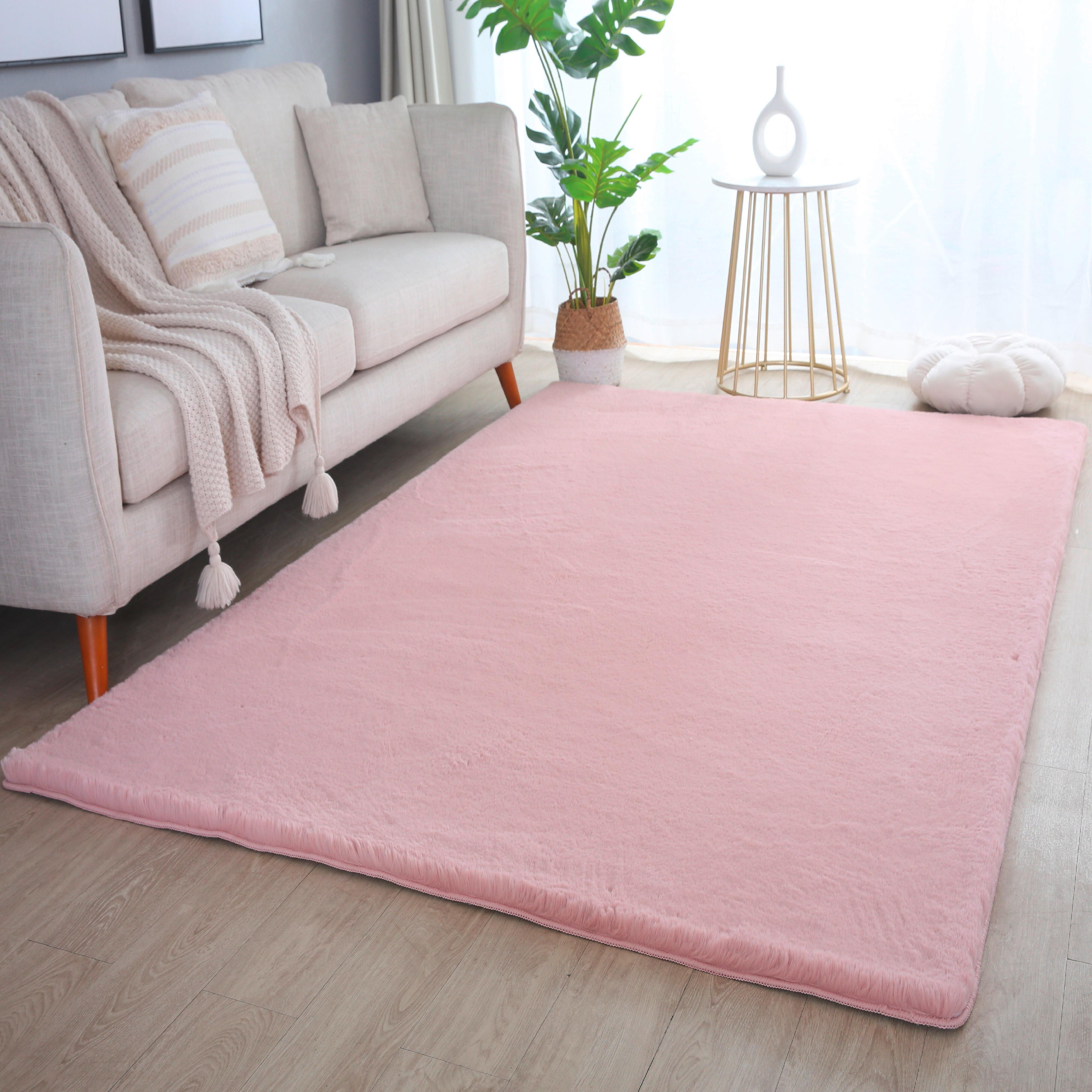 Hochflorteppich, Rosa, F: 20mm Pouffy - Rosa, Basics, Textil (80/150cm)