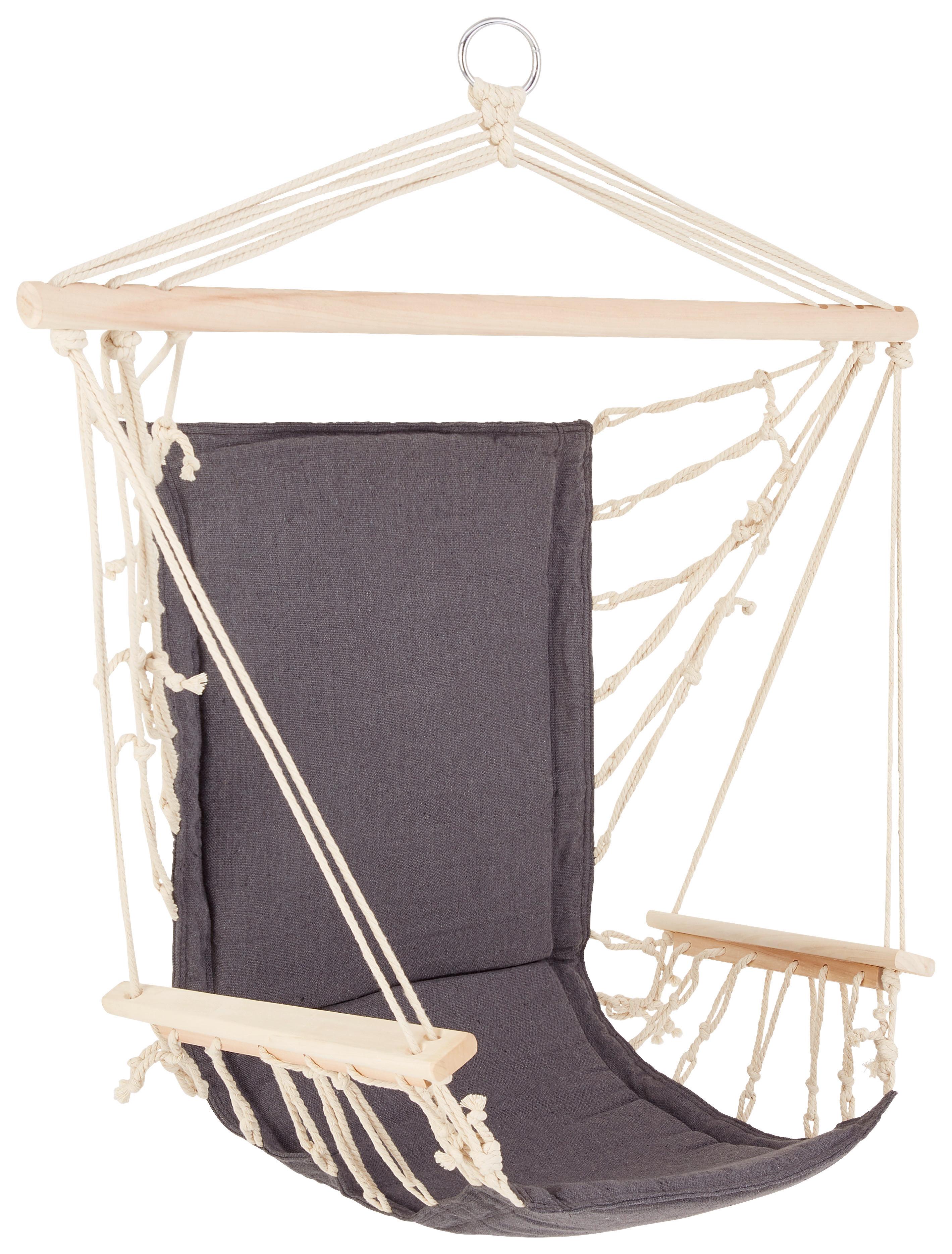 Hängesessel Nadine Nadine - Grau, KONVENTIONELL, Holz/Textil (47/110cm) - Ondega