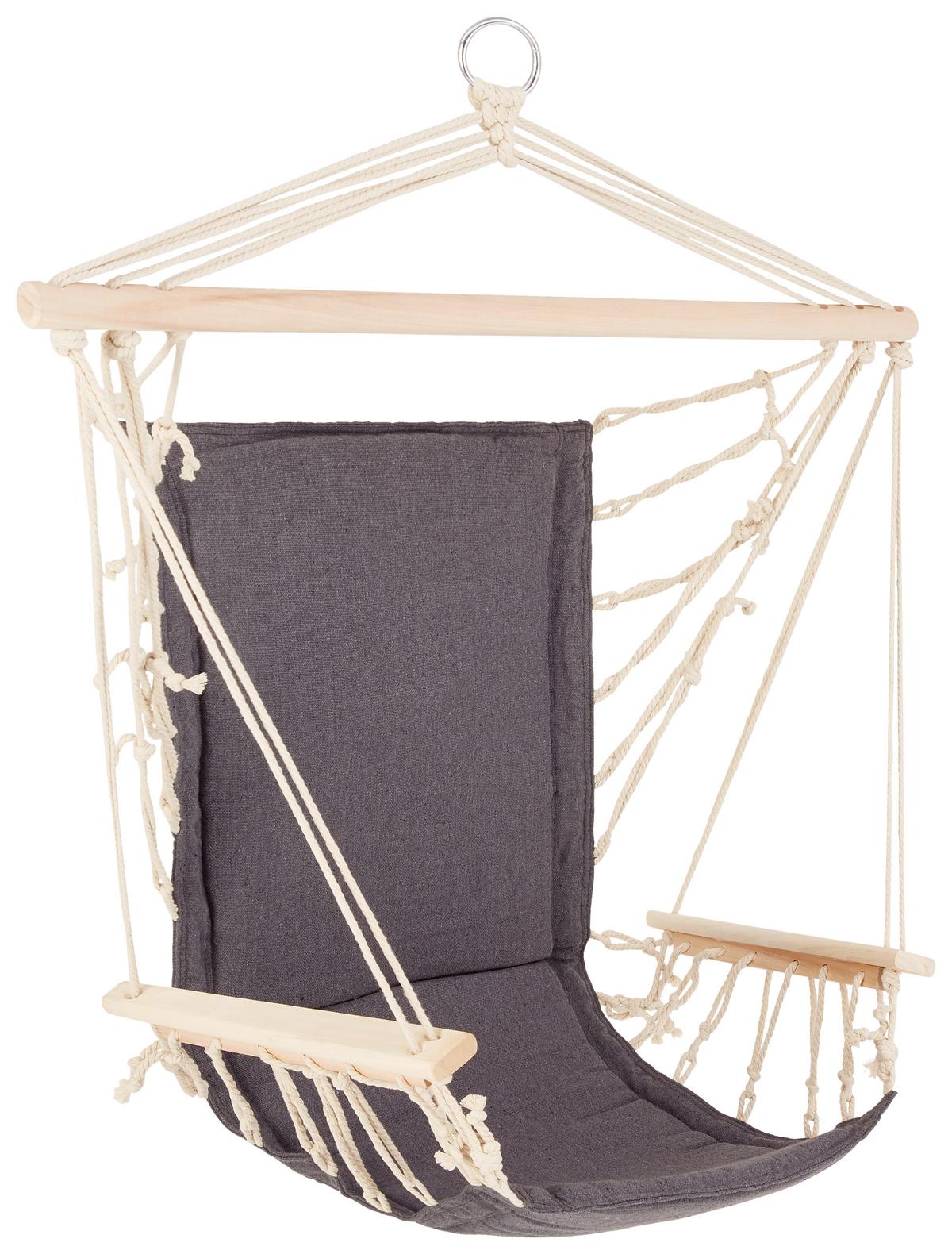 Hängesessel Nadine Nadine - Grau, KONVENTIONELL, Holz/Textil (47/110cm) - Ondega