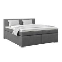 Boxspringbett Mira 1 - Dunkelgrau, Basics, Holz/Kunststoff (180/200cm)