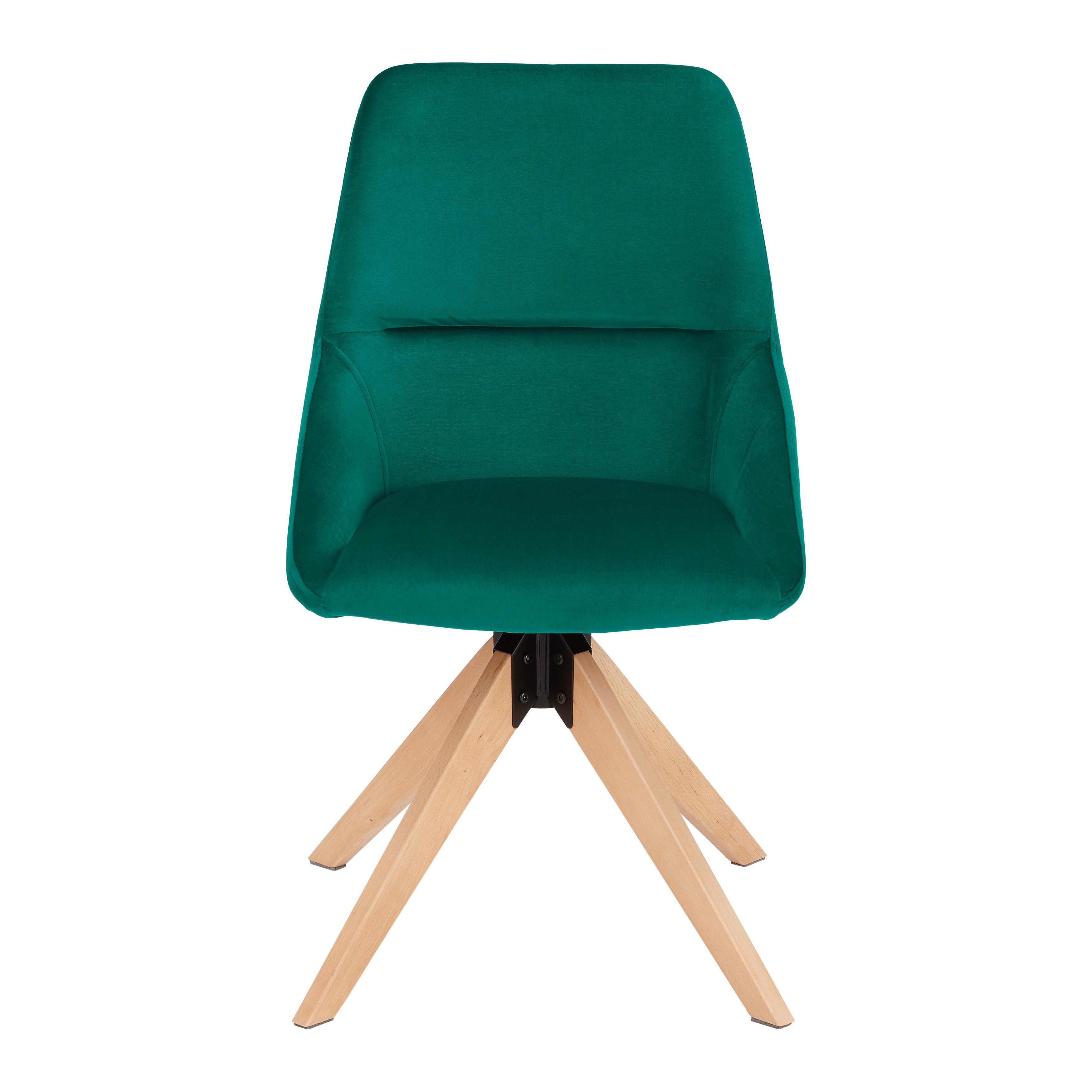 Stolička Shirin 1+1 Zdarma (1*kus=2 Produkty) - zelená/farby buku, Moderný, kov/drevo (51/86,5/57,5cm) - Modern Living
