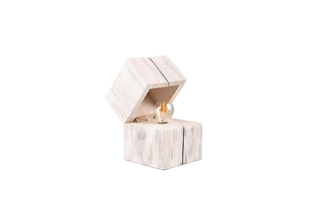 Tischleuchte 514110101 Treasure - Weiß, Trend, Holz (12/12/16cm) - Trio Leuchten