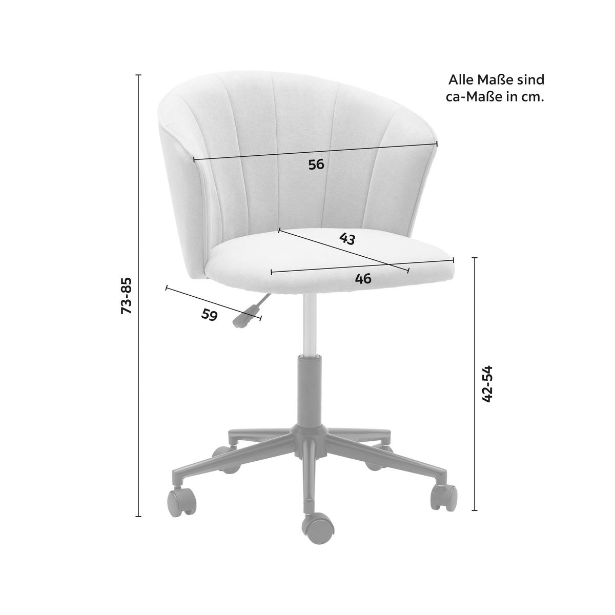 Otočná stolička JILA sv. sivá - černá/světle šedá, Moderní, kov/dřevo (58/72-82/60cm) - Bessagi Home