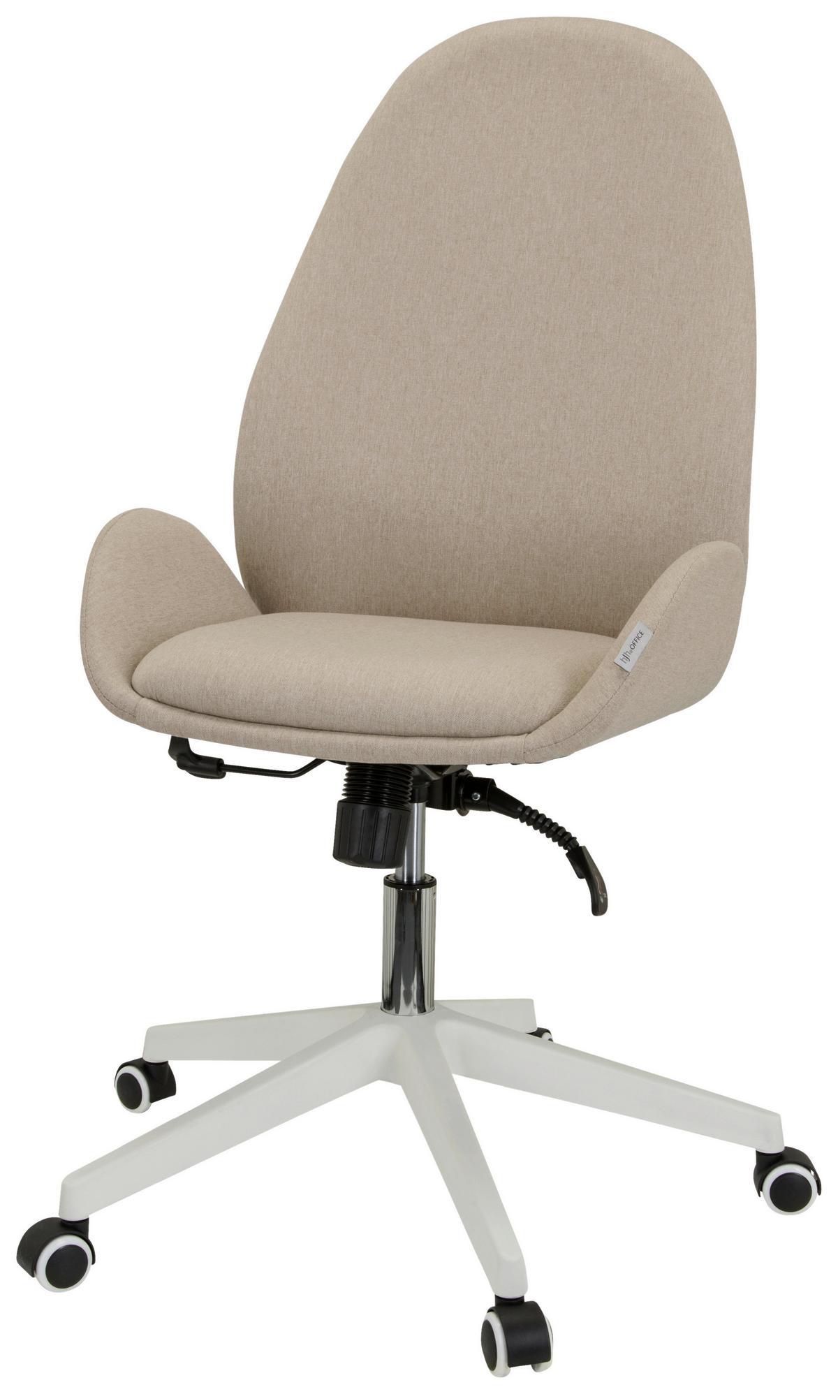 Drehstuhl Avea i mit Wippfunktion Beige - Beige/Weiß, Basics, Kunststoff/Textil (56/104/58cm) - MID.YOU