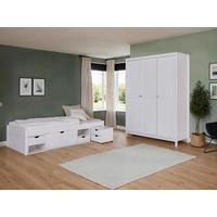 EINZELZIMMER Chilly Weiß 3-teilig - Weiß/Naturfarben, MODERN, Holz - MID.YOU