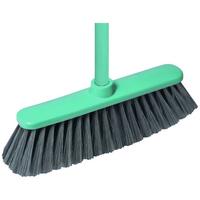 Seprű York - türkiz/rózsaszín, műanyag/fém (32/127/9cm)