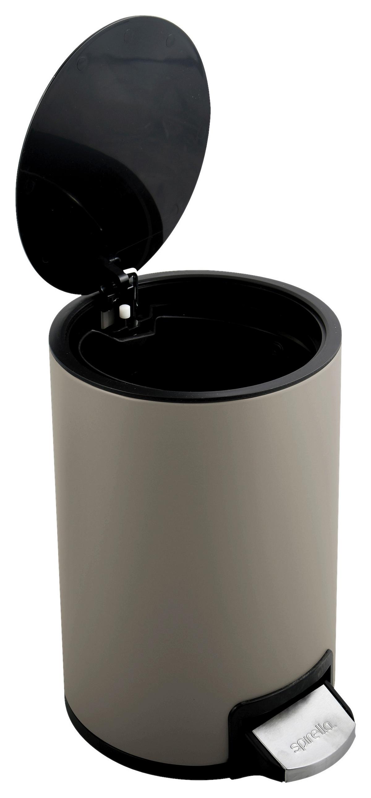 TRETEIMER RIKU - Taupe/Schwarz, KONVENTIONELL, Kunststoff/Metall (20/25/30cm) - Spirella