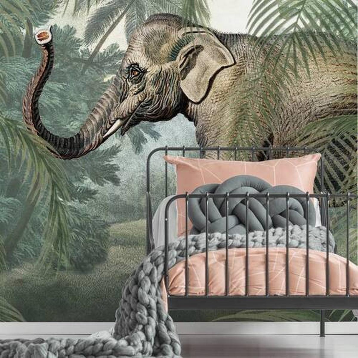 Fototapete Elefant - Multicolor, Basics, Papier/Kunststoff (200/280cm)