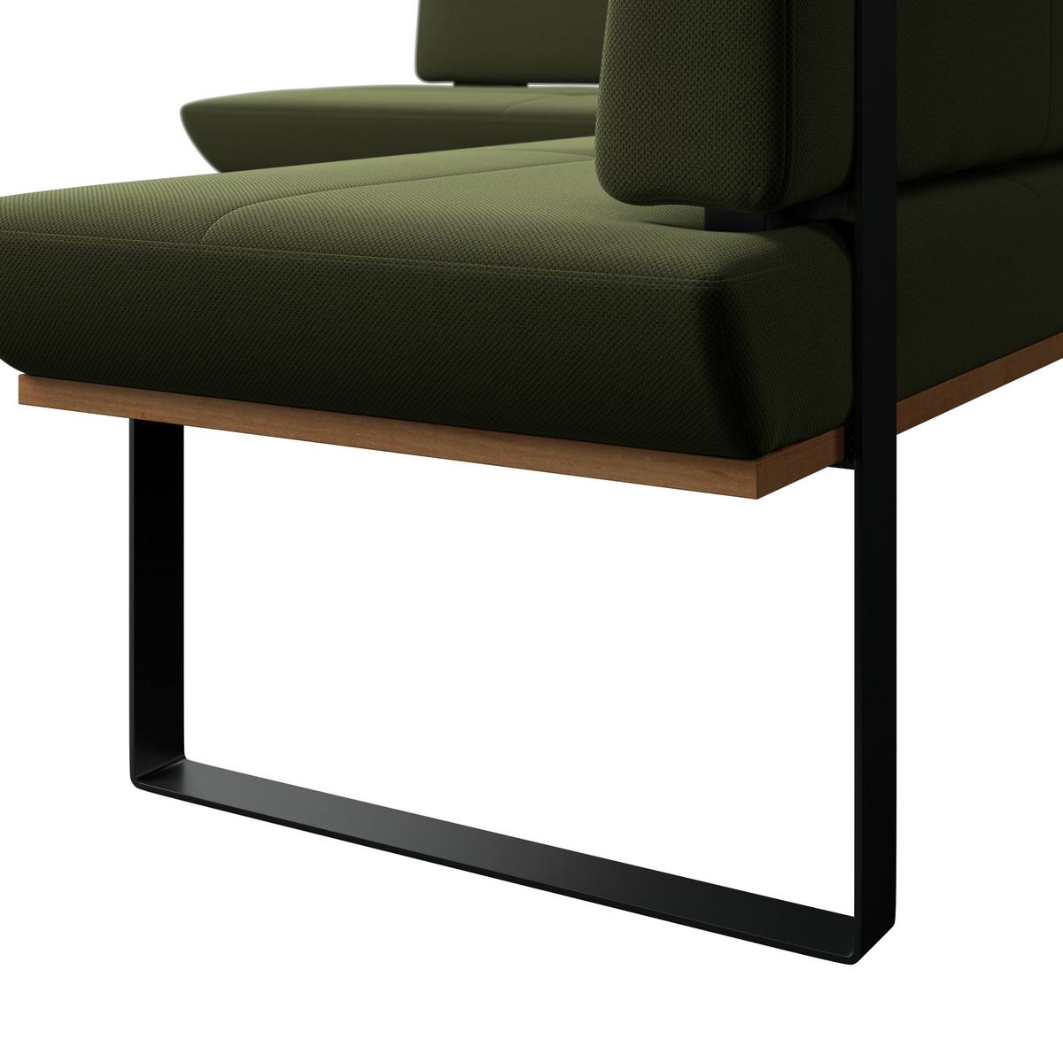 Eckbank Tristan Webstoff anthrazit,S:175x245cm - Schwarz/Grün, MODERN, Holz/Textil (175/245cm) - James Wood