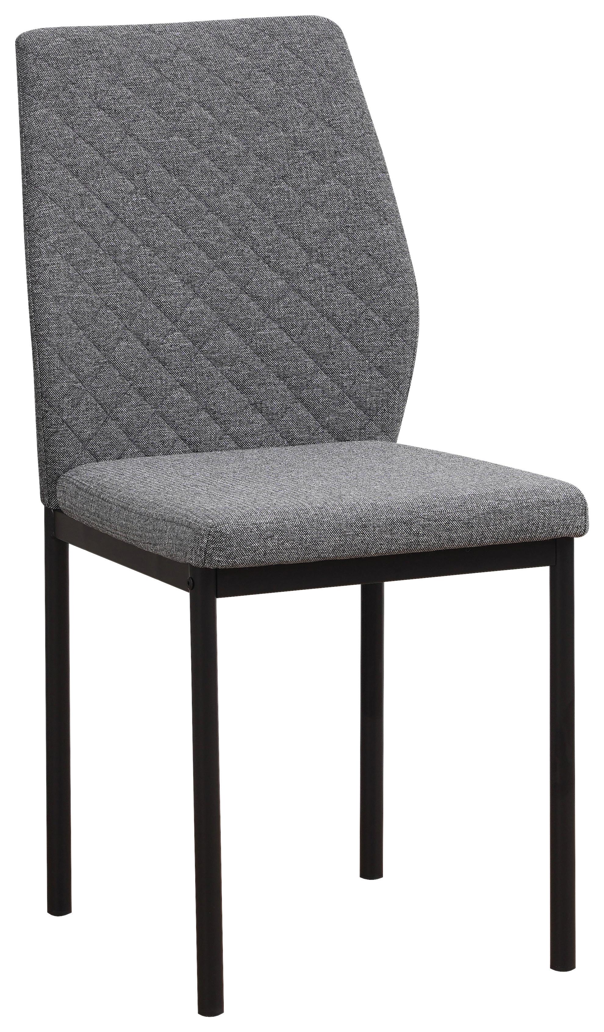Židle MIA -CENOVÝ TRHÁK- - šedá/černá, Basics, kov/textil (44/90/56cm) - Based